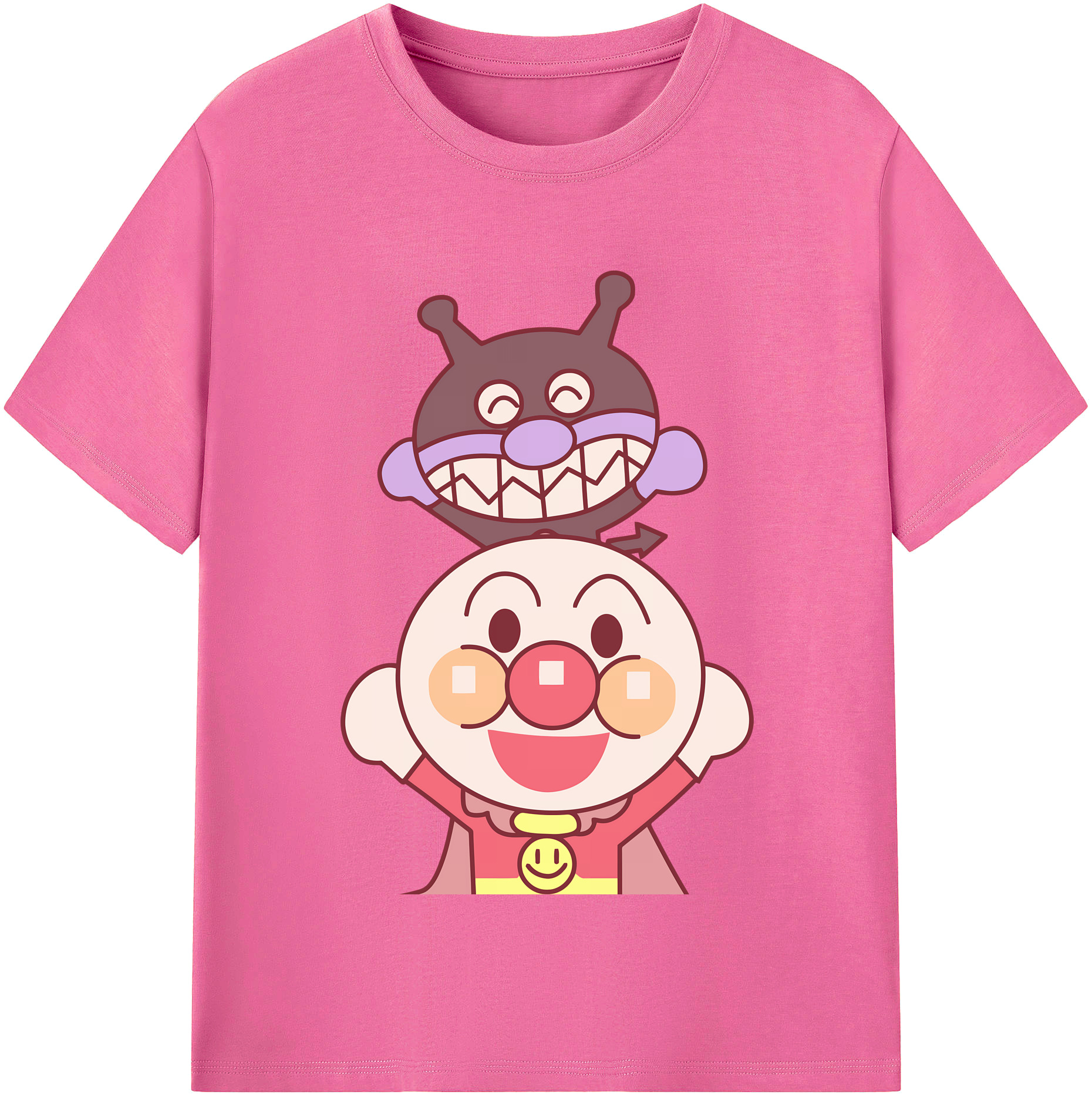 （画像用） アンパンマン Anpanman レディースカジュアルプリントTシャツ（綿100％）